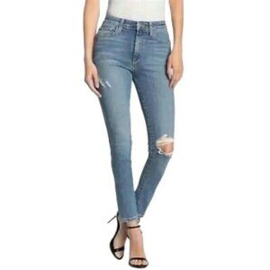 Joes Jeans High Rise Skinny Ankle Distressed Light Wash Size 28